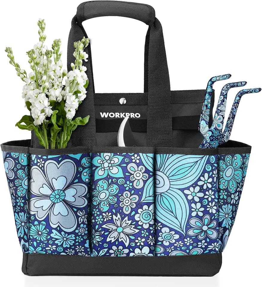 WORKPRO Garden Tool Bag, 9 Pockets Gardening Bag