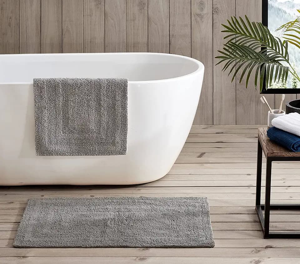 Eddie Bauer - 100% Cotton Bath Rug, Plush Absorbent Bathroom Mat, 24 x 40