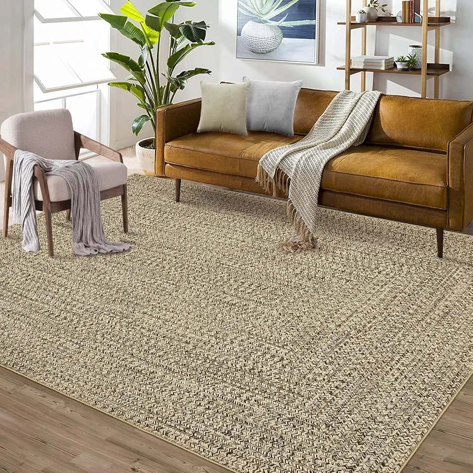 Garvee Printed Rugs (Not Woven!) 3x5 Rug Washable Area Rug Bedroom Rugs with Non Slip Rubber Backing, Farmhouse Soft Low Pile Rustic Accent Rug for Entrance Living Room Home Decor