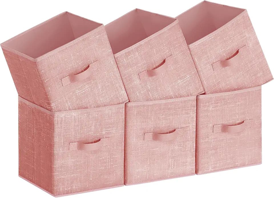 SONGMICS Storage Cubes, Set of 6, 11-Inch Foldable Closet Organizers