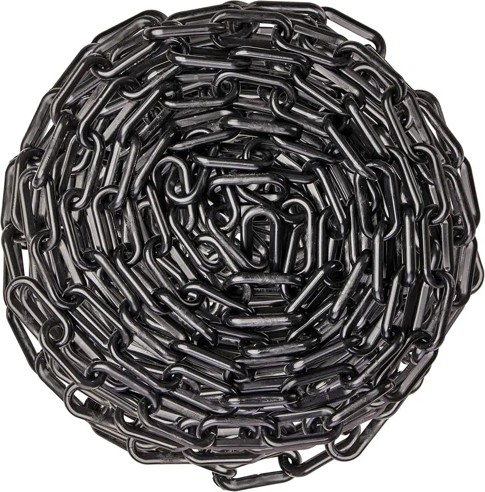 US Weight 2" x 25' SunSheild Plastic Safety Chain – Black