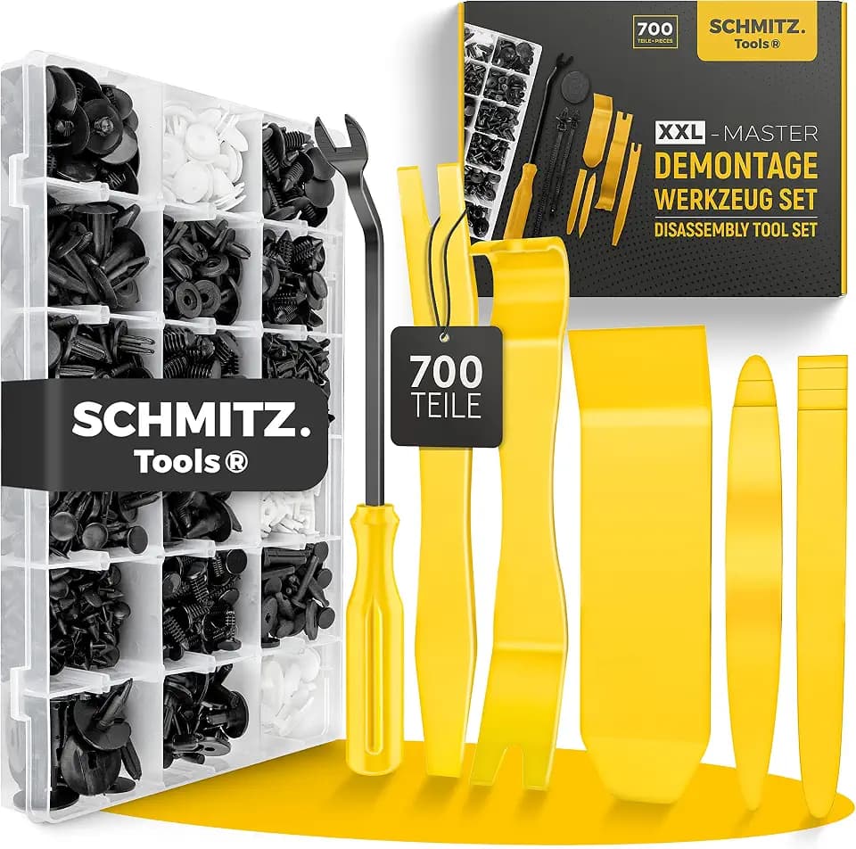 SCHMITZ.Tools Befestigungsclips Auto - Demontagewerkzeug - 700 Teile Set