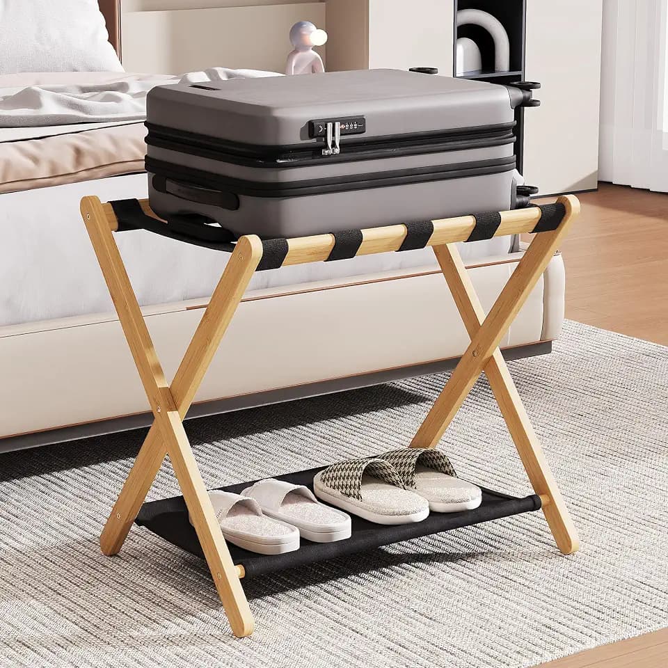 26.77" Full Assembled Luggage Rack for Guest Room, Set of 1 Suitcase Stand