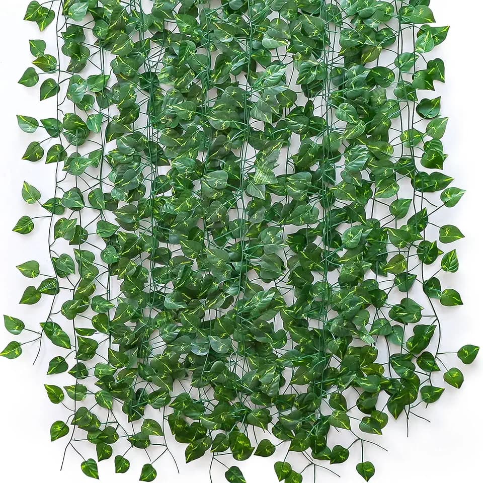 Fake Vines Hanging Greenery Garland 36 Pack 270 Feet, Faux Leaves Plants, Artificial Ivy Vines for Bedroom Wall Decor, Garden & Outdoor Wall Decoration