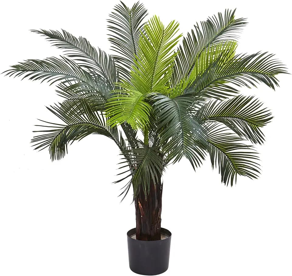 Nearly Natural 3 ft UV-Resistant Artificial Cycas Tree with Pot