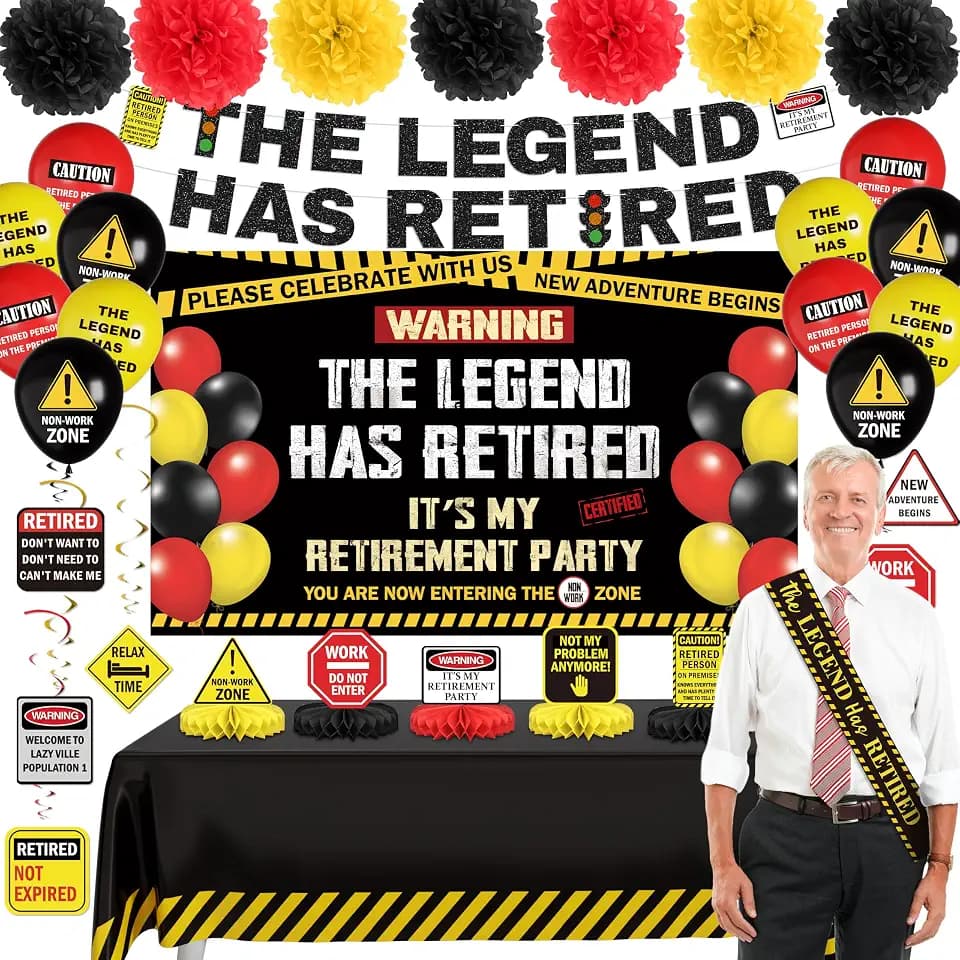 THAWAY Retirement Party Decorations - The Legend Has Retired Kit