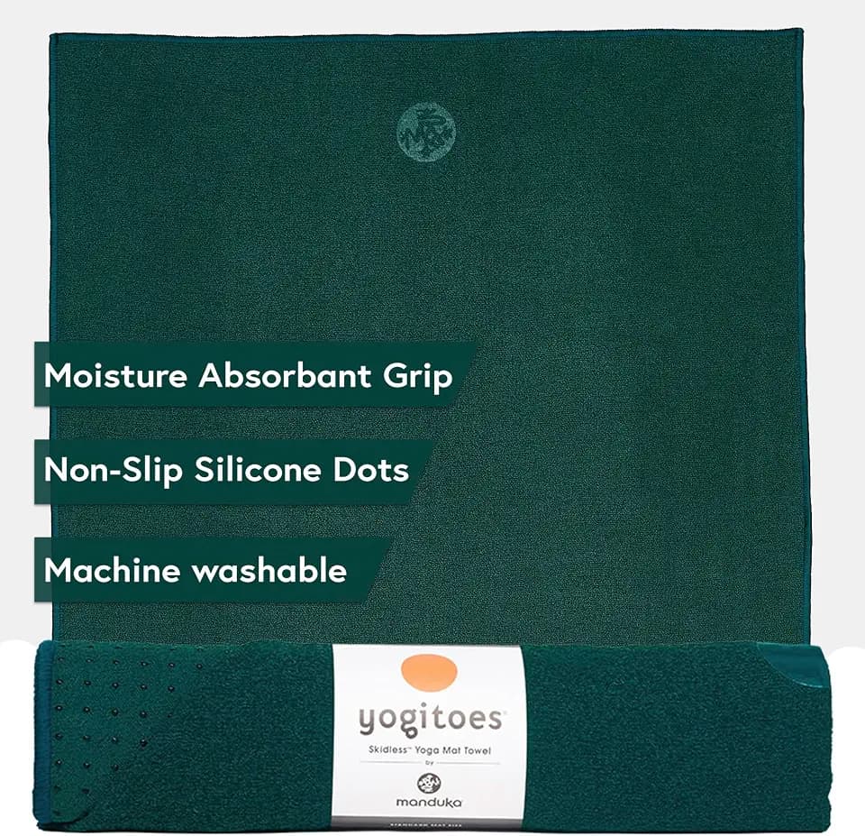 Manduka | Yogitoes Hot Yoga Mat Towel | Deep Sea | 71 x 24 in