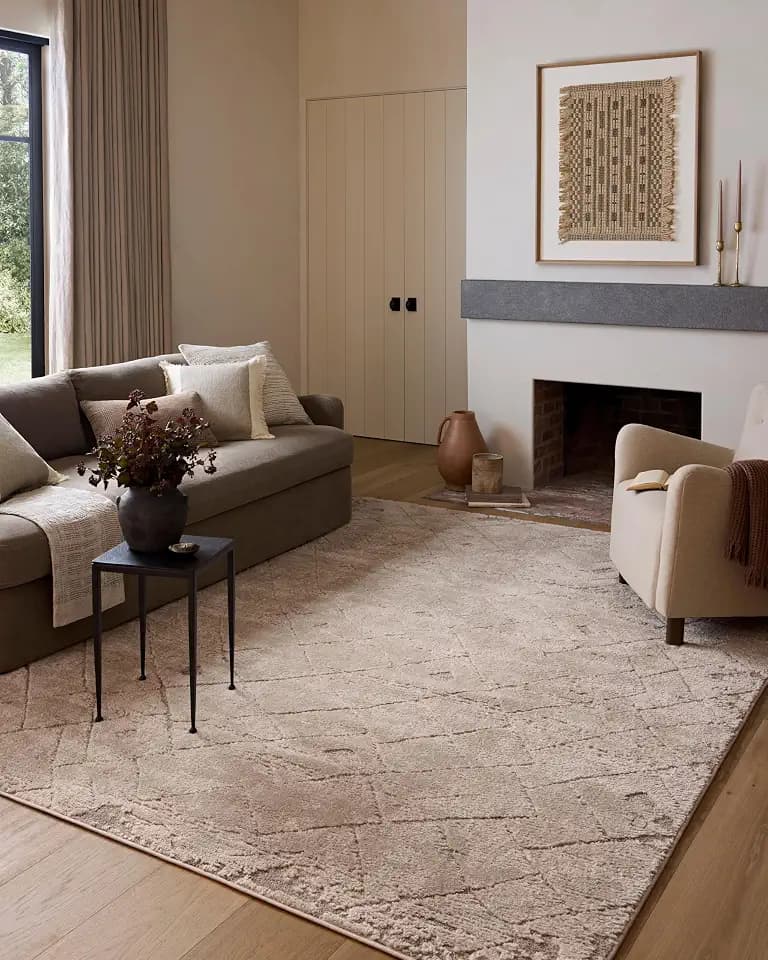 Loloi Amber Lewis Monty Collection MOT-05 Beige/Natural 2'-7" x 4', .50" Pile Height, Area Rug