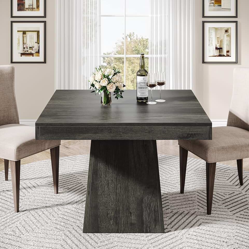Tribesigns Square Dining Table for 4, 31.5" Farmhouse Small Kitchen Table