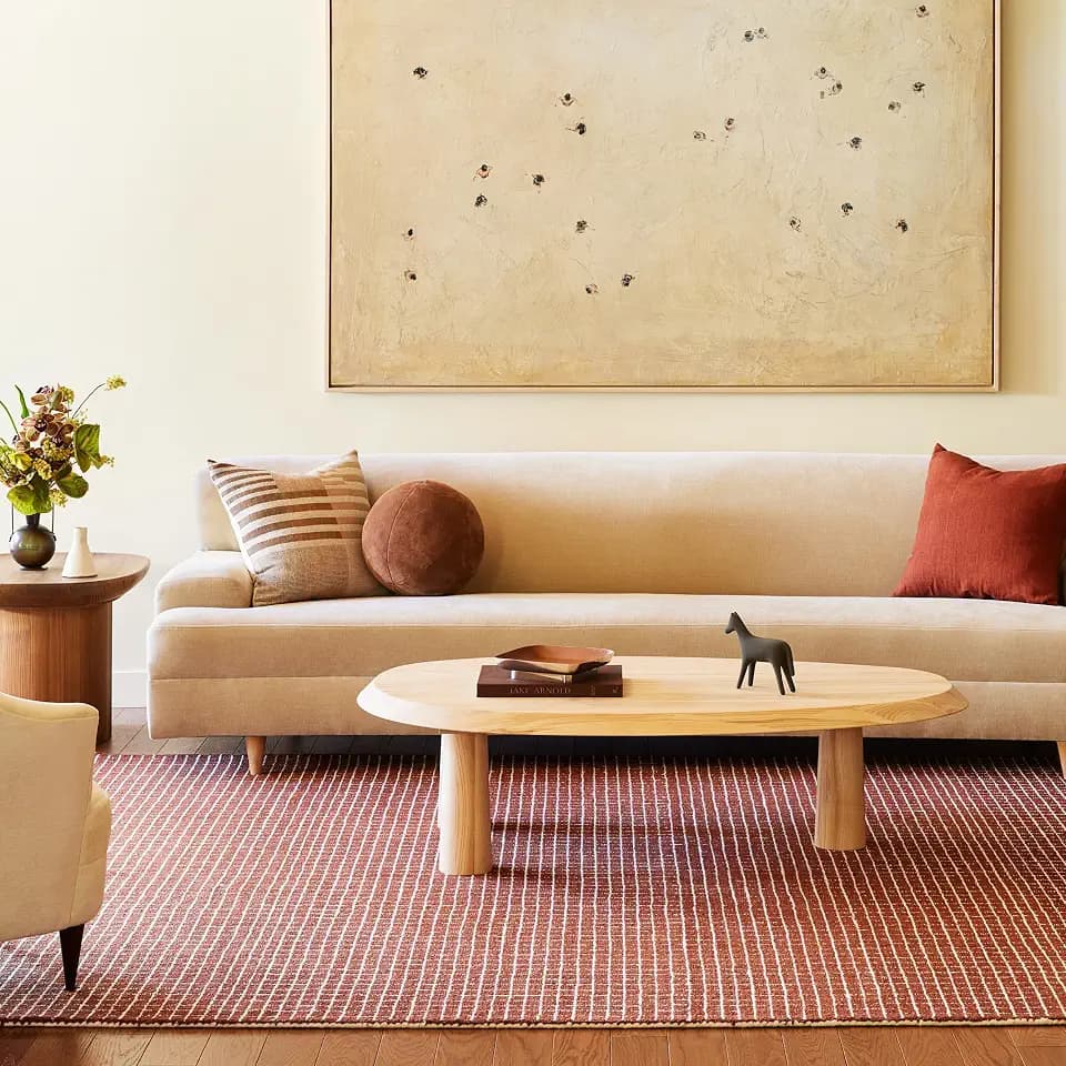 Nuloom Melrose Chestnut Checkered Hand Tufted Wool Area Rug, 4' x 6'