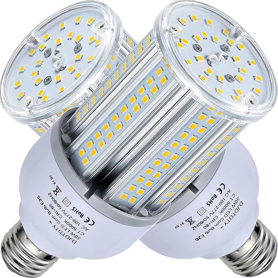 Amazon High Brightness ,35W LED Corn Light Bulb, E26 Base LED Corn Lamp, 5000 Lumen 5000K Daylight 100V~277V Corn Cob Light Bulb for Indoor Outdoo (5000K, 35Watts)