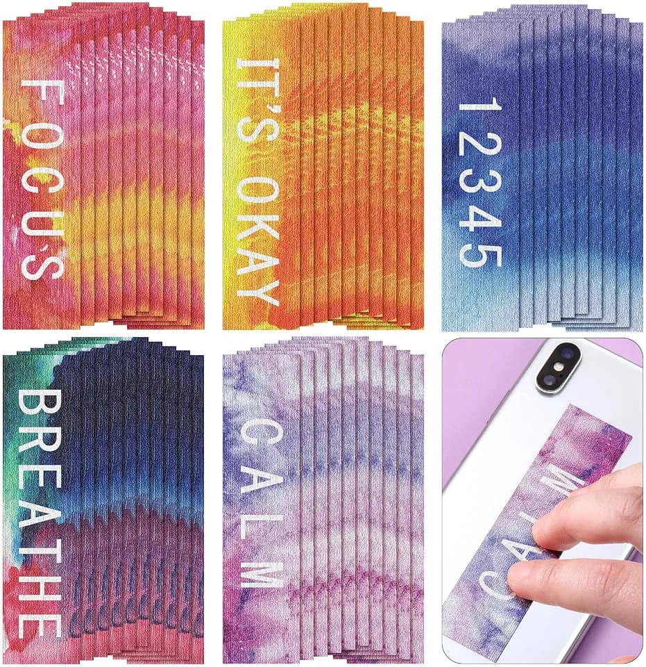 Crtiin 80 Pcs Sensory Stickers for Anxiety Relief Items, Watercolor