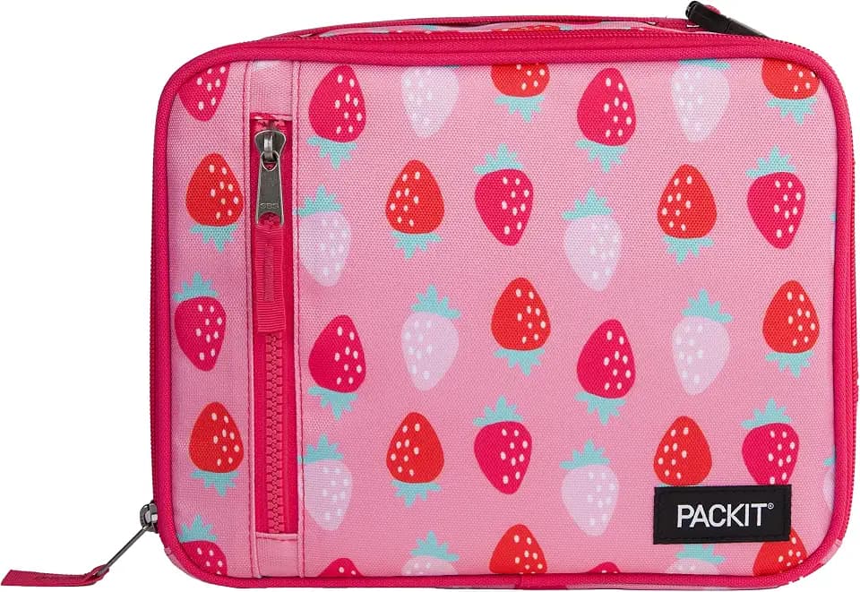 PackIt Freezable Classic Lunch Box, Sweet Strawberry