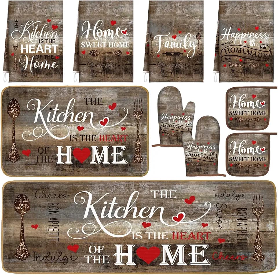 10 Pcs Rustic Farmhouse Kitchen Decor Set Vintage Kitchen Accessories