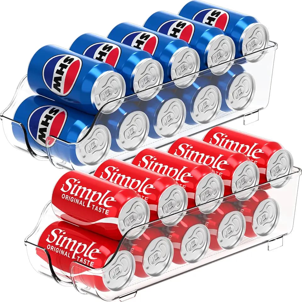 Simple Houseware Soda Can Organizer Dispenser Refrigerator/Pantry, Set of 2