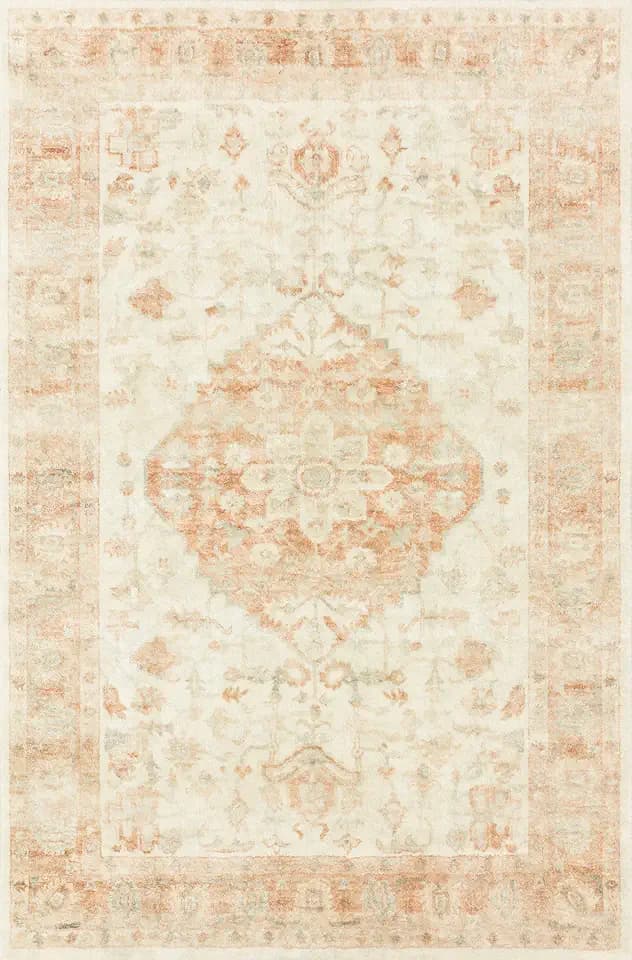 Loloi Rosette Ivory/Terracotta 2'-6" x 9'-9" Runner Rug