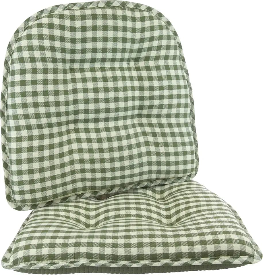 Non-Slip Chair Cushions, Assembled in USA, U-Shaped Skid-Proof Seat Pads for Dining Room, Kitchen, Office, 15"x16"