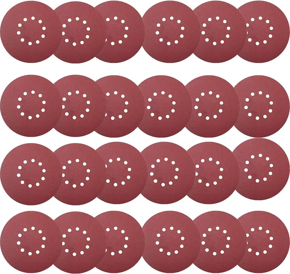 Tonmp 50 PCS 9-Inch 10-Hole Hook-and-Loop Sanding Discs for Drywall Sander -10 Pack Each of 60 80 120 150 240 Grits Sander Paper