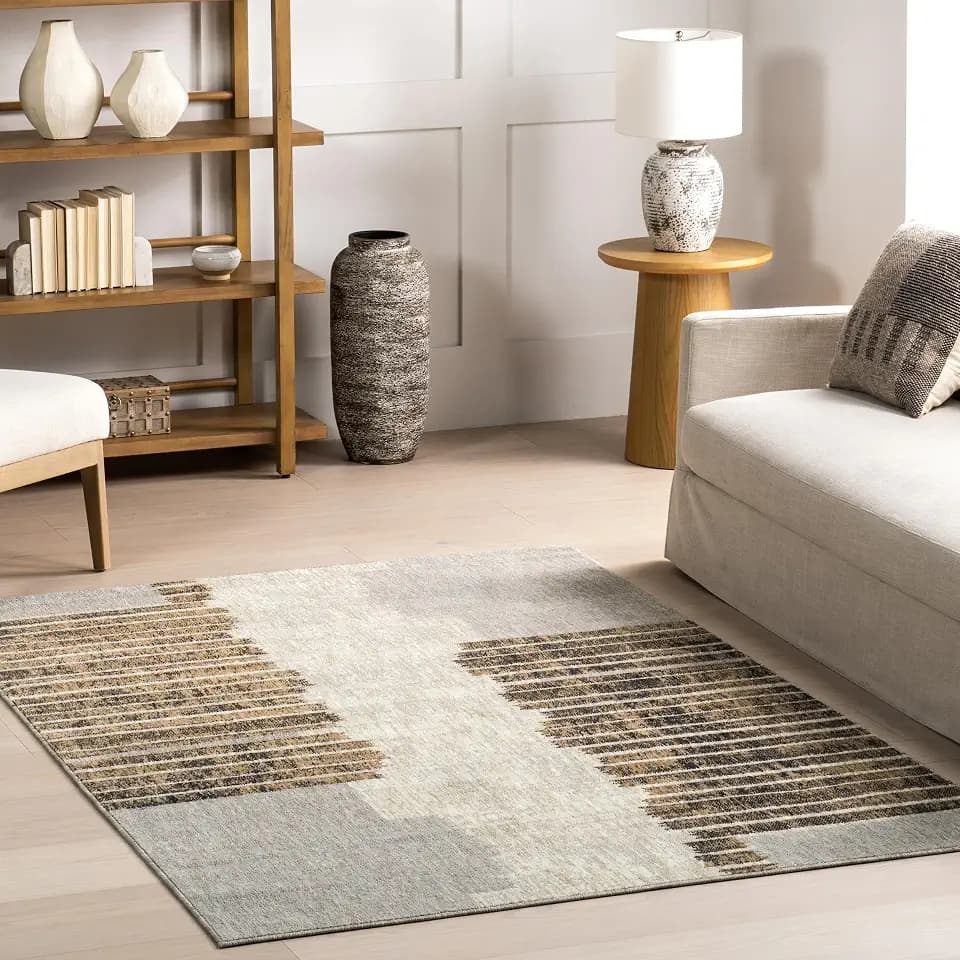 nuLOOM Sarahi Abstract 2' x 7' Runner Rug for Living Room Bedroom Dining Room Entryway Hallway, Light Brown