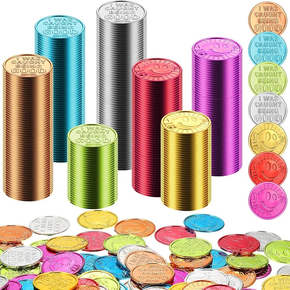 Jerify 2000 Pcs Caught Being Good Coins for Classroom Behavior Tokens
