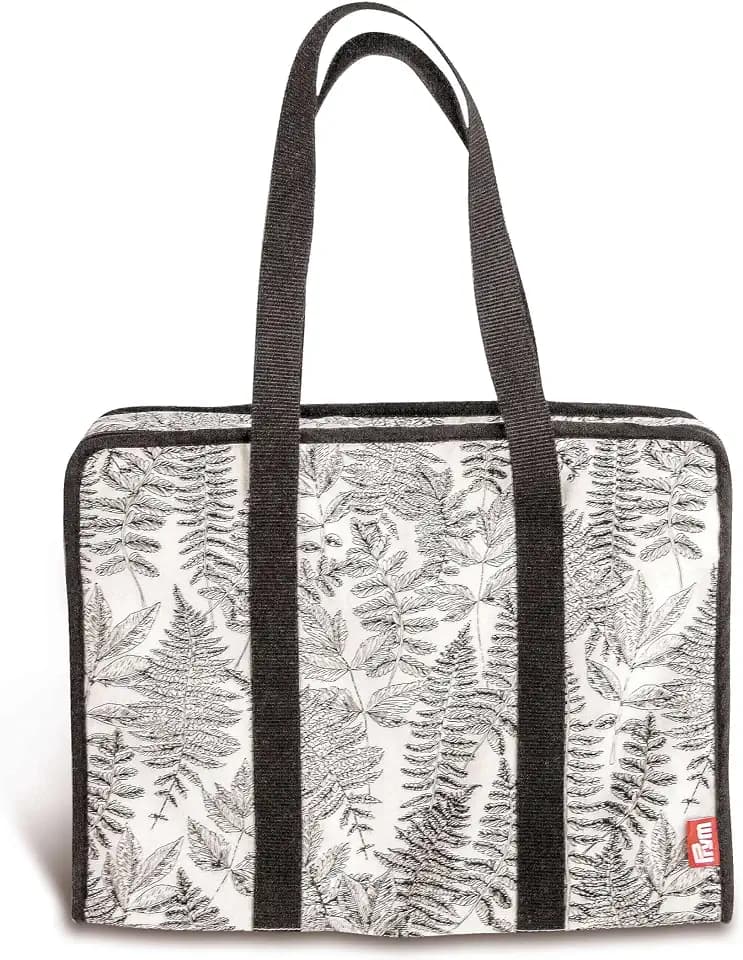 Prym All-in-One Craft Organizer Bag, Monochrome Leaves