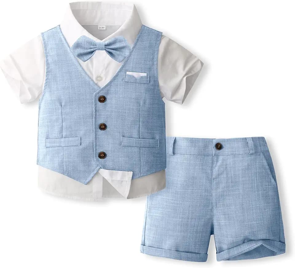 Volunboy Boys Summer Beach Wedding Guest Ring Bearer Outfit