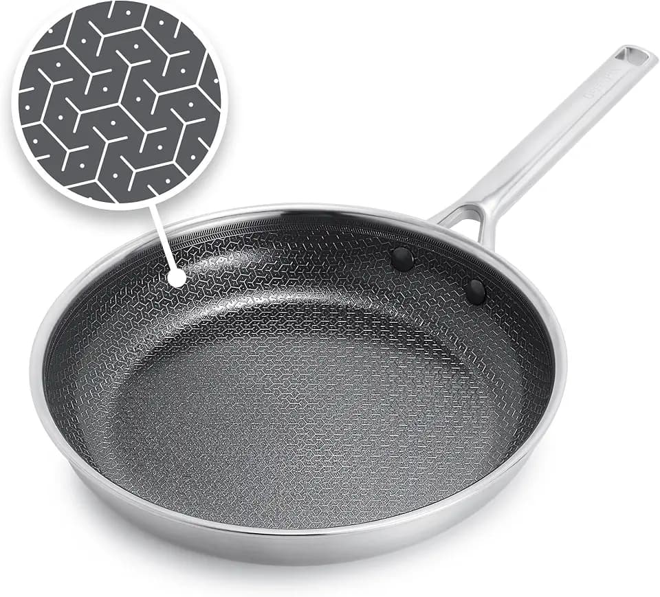 GreenPan Hybrid 10" Stainless Steel Frying Pan, Ceramic Nonstick Skillet