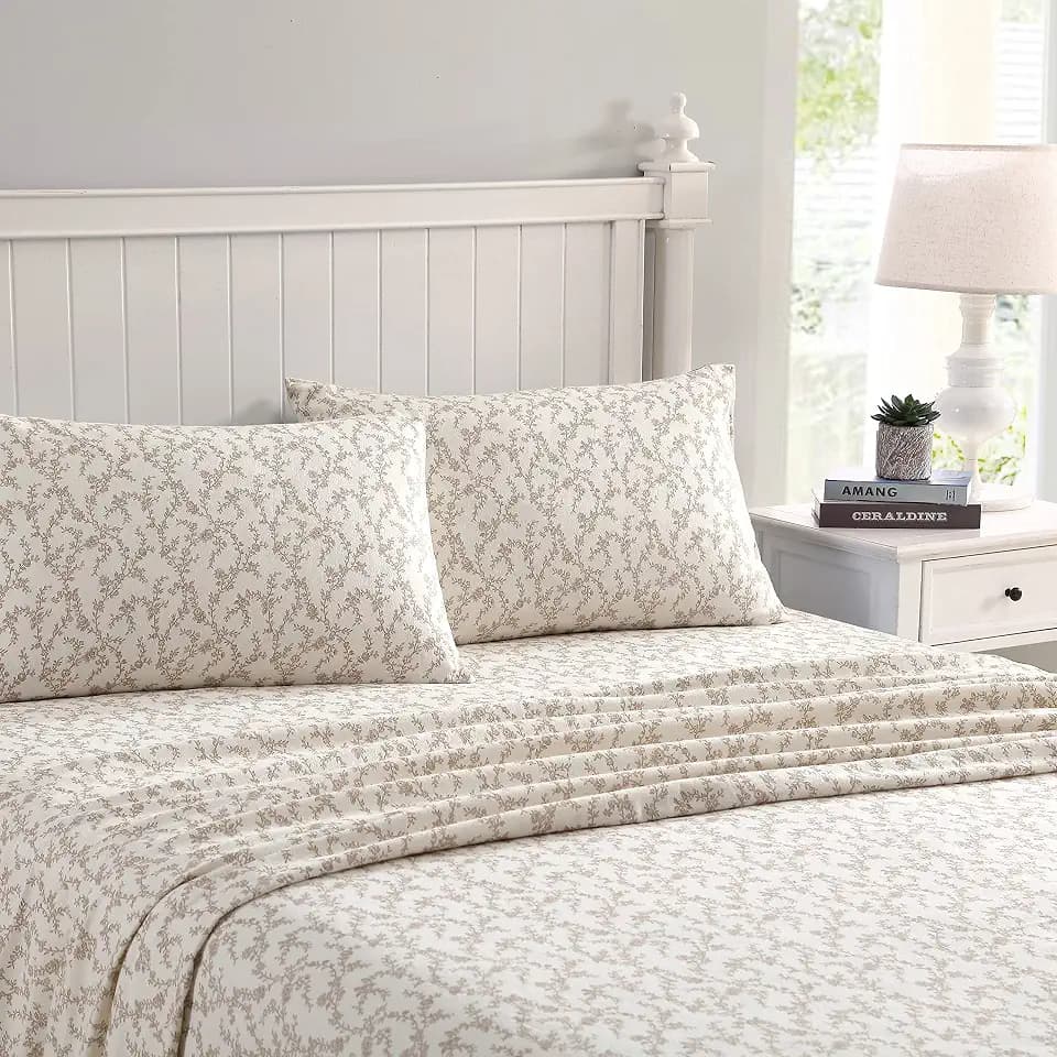 Laura Ashley - Twin Sheet Set with Fitted Sheet & Pillowcase