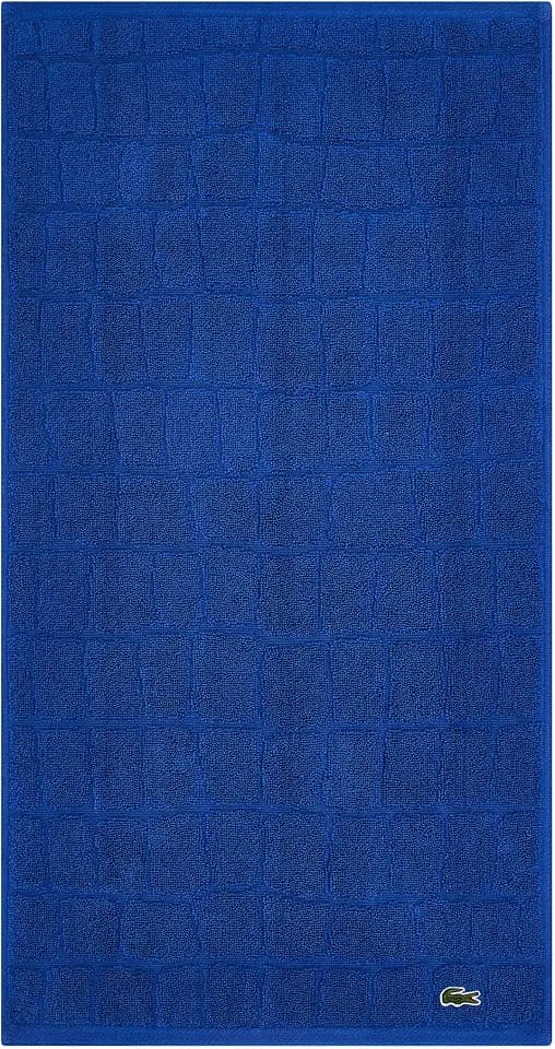 Lacoste Croc Scale 100% Cotton Bath Hand Towel, Surf Blue, 16" x 30"