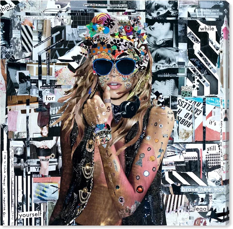Fashion and Glam Wall Art Canvas Prints 'Katy Hirschfeld - BraveNewWorld'