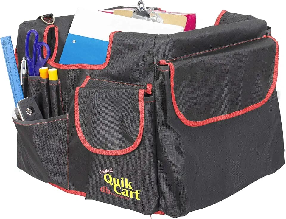 dbest Quik Cart Pockets, Black, Unisex, 20-Pocket Caddy for Easy Organization and Storage