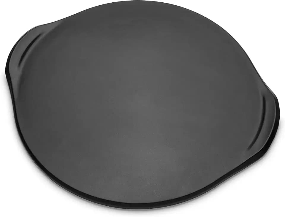 Weber® Pizza Stone with Glazed Finish, Grill Pizza Outdoors, Black