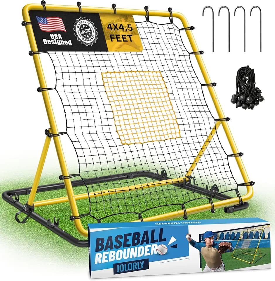 Heavy Duty Baseball Rebounder Net Fielding Trainer Softball Pitch Back