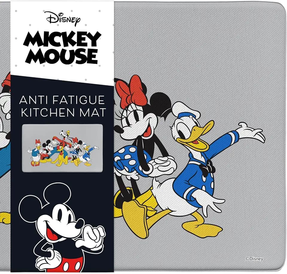 Disney Mickey Anti-Fatigue Kitchen Mats for Floor, 17x29, Non-Slip