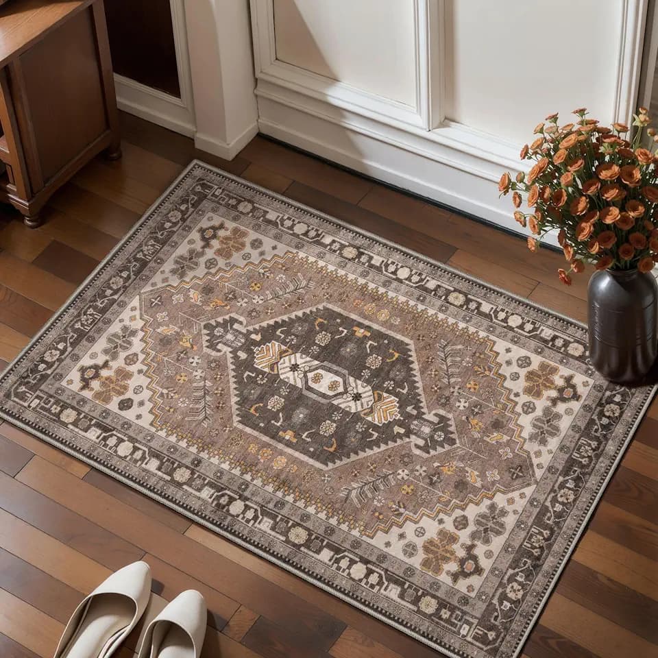 Ciicool 2x3ft Small Area Rug,Washable Boho Thin Mat for Entryway Kitchen