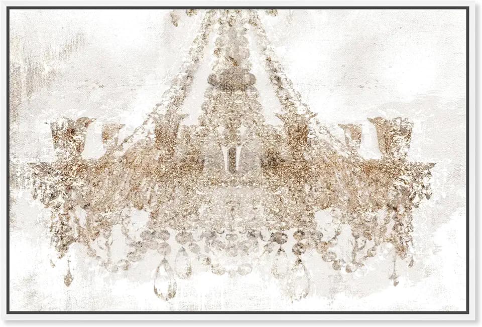The Oliver Gal Artist Co. Contemporary 16 in x 24 in, Golden Diamonds, Canvas Wall Art, Living Room, Gold