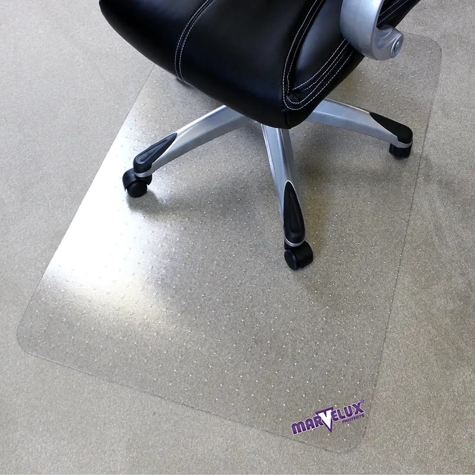 Marvelux Polycarbonate Office Chair Mat for Medium Pile Carpets, 48" x 60"