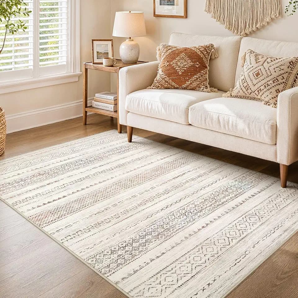Nakagishi Boho 4x6 Area Rug Living Room Rugs Machine Washable Multi Color