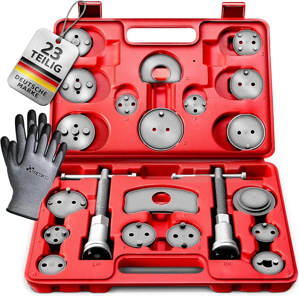 TRESKO® 23tlg Universal-Bremskolbenrücksteller Set inkl. Handschuhe