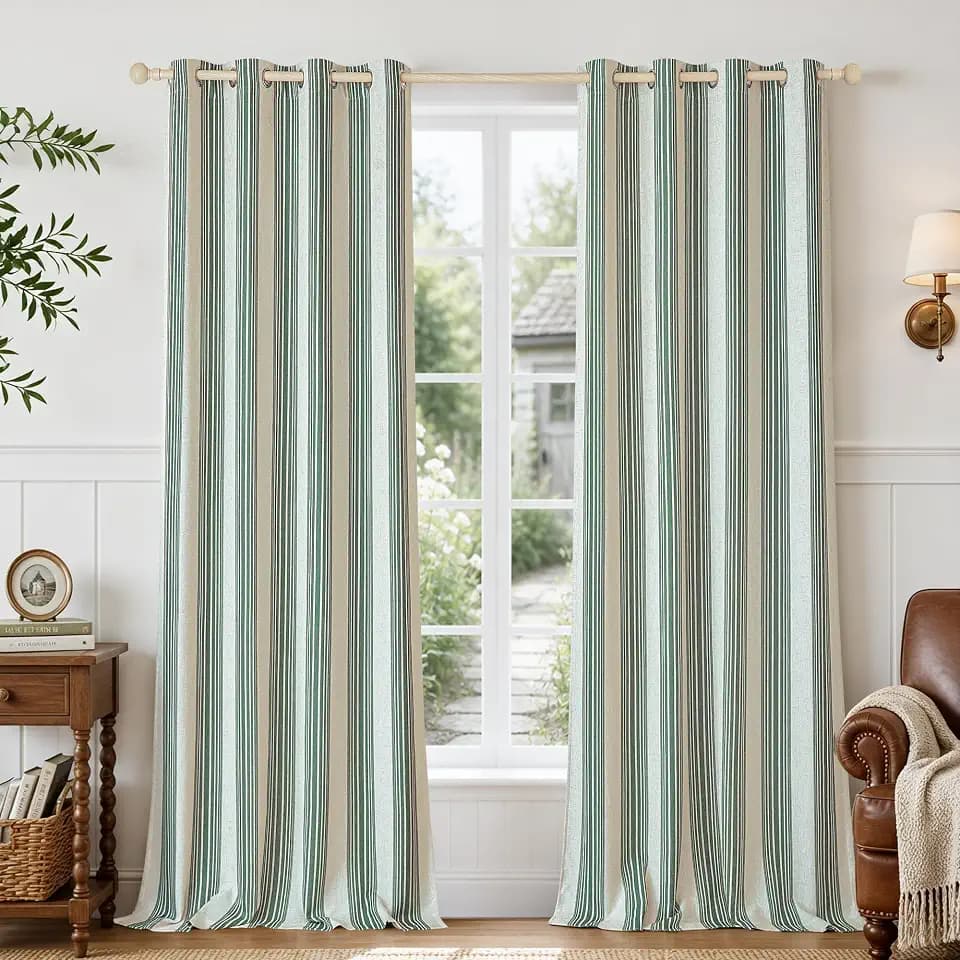 DriftAway Chris Blackout Curtain 2 Panels Grommet, W52xL108, Loden Green