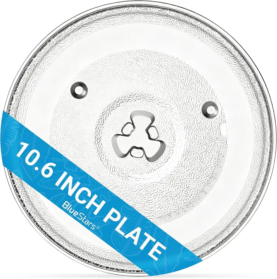 BlueStars Premium 10.6" / 27cm Microwave Glass Plate Y-Type Turntable Tray