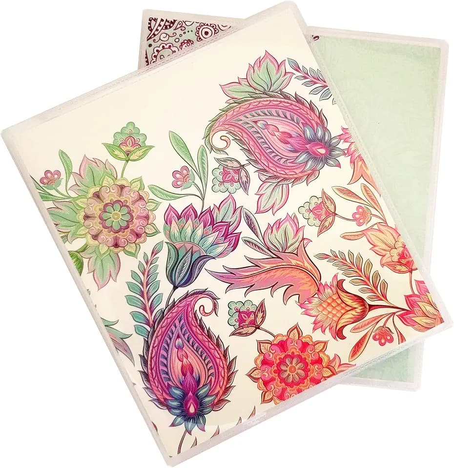 CocoPolka Two 4” x 6” Per Page Photo Albums Pack of 2 - Each Flexible Photo Album Holds Up to 96 4x6 Photos in White Pockets with Removable Pages and Covers. Cheerful Modern Patterns.