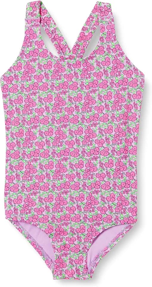 Amazon Essentials Girls and Toddlers' Cross-Back One-Piece Swimsuit