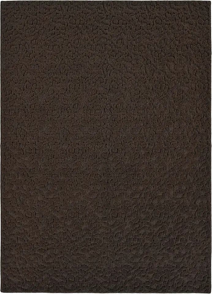 Garland Rug Ivy 5 Ft. X 7 Ft. Brown Mocha Floral Solid Color Area Rug - Durable, Stylish, and Soft Rug for Living Rooms, Hallways, Bedrooms, and High-Traffic Areas