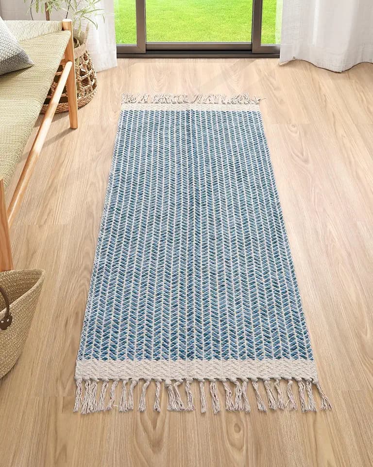 Lahome Boho Bathroom Runner Rug, 2x4.3 Washable Rugs for Kitchen Laundry
