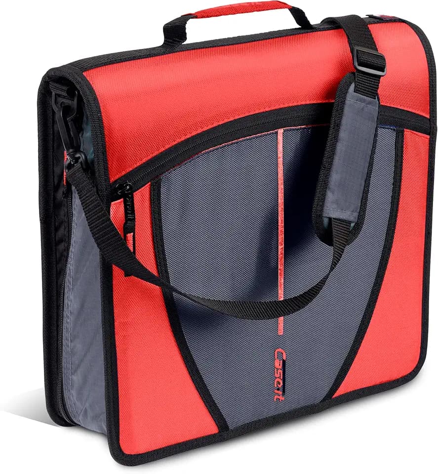 Case-it School Zipper Binder | 3-Inch O-Rings | 600-Sheet | D-146 Coral