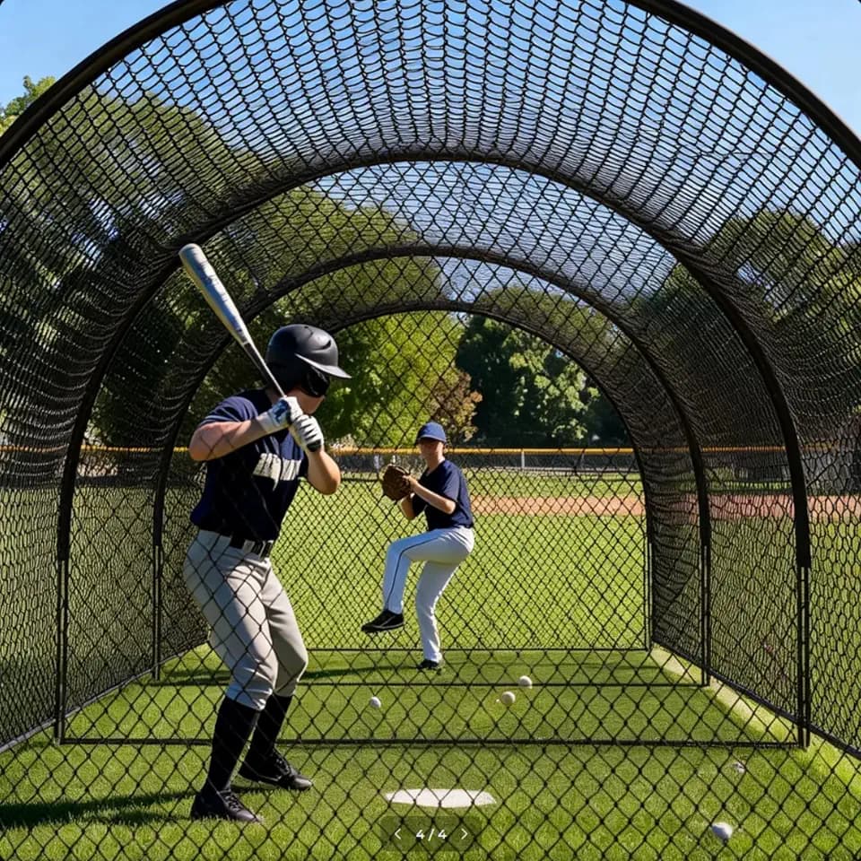 Garvee 33Ft Baseball Batting Cage, Baseball Training Equipment Netting Cages, with Frame & Net – Practice Hitting, Pitching & Golf in Backyard or Field