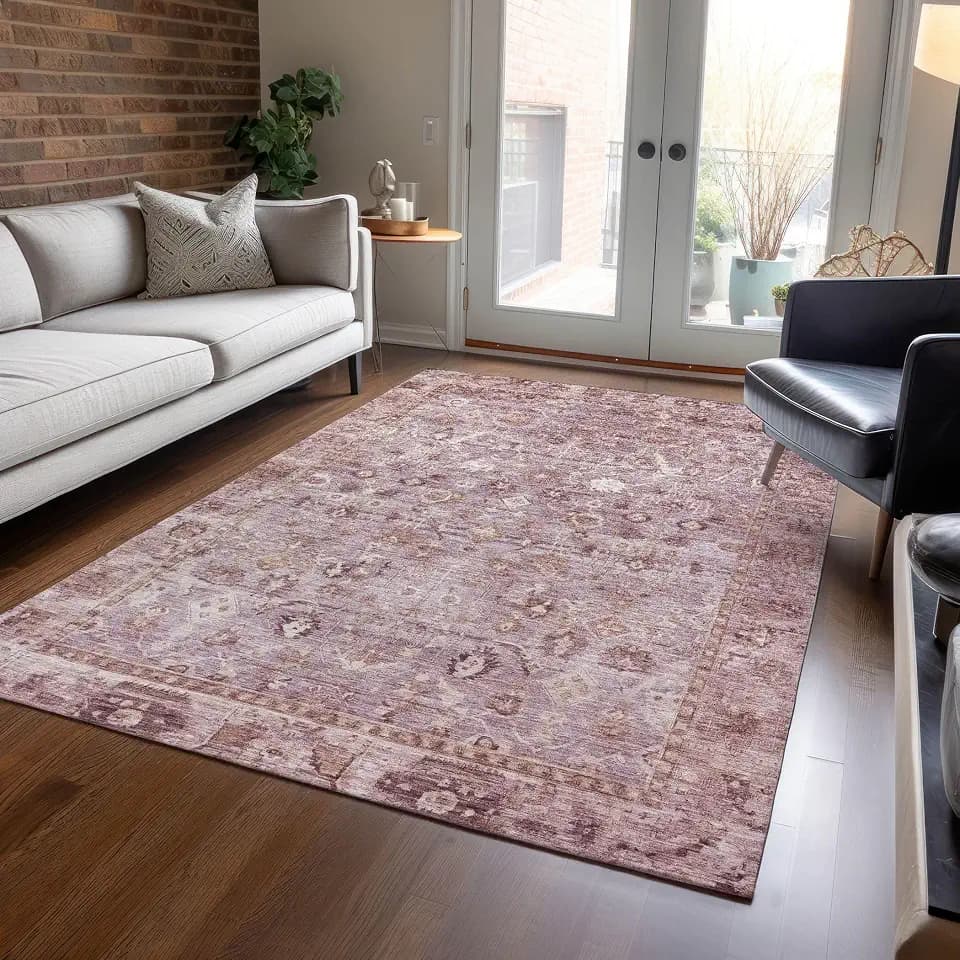 Addison Rugs Chantille ACN1772 Blush 10' x 14' Indoor/Outdoor, Machine Washable, Easy Clean, Non Shedding, Bedroom, Living Room, Dining Room, Kitchen, Patio Rug
