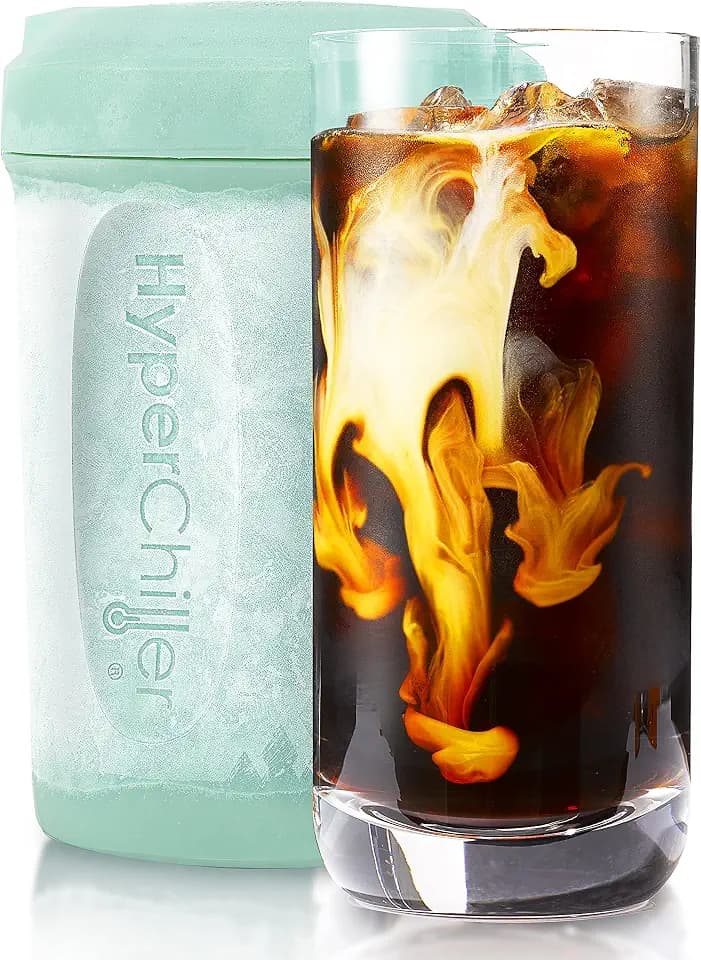 HyperChiller HC2M Patented Iced Beverage Cooler, 12.5 Oz, Mint Blue