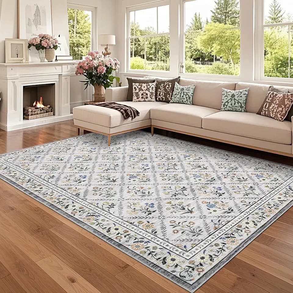 GarveeHome Living Room Rug 5x7 Rug Machine Washable Stain Resistant Area Rug